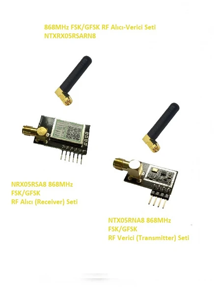 868MHz FSK/GFSK RF Alıcı Verici Seti (NTXRX05RSARN8) ürün görseli 1
