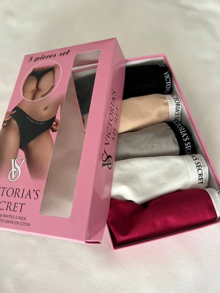Victoria Secret’s 5 li Bikini Set (Dantel Detaylı) ürün görseli 1