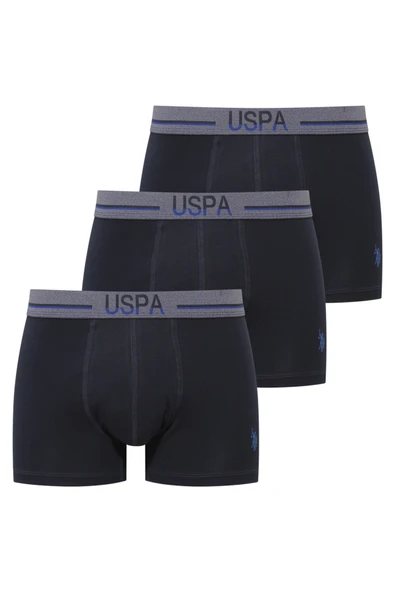 U.S. Polo Assn. Erkek İç Giyim 3'lü Kutulu Ürün Düz Renk Lacivert Modal Kumaş - Çoklu Renk - ARSNO80E58N6-WLAC ürün görseli 1