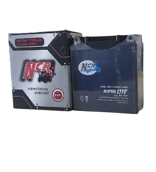 NCR 12V 5Ah (5-YÜKSEK/DİK) 12N5L - BS - CUB - YBR  MOTOSİKLET AKÜSÜ  EBATLAR: 119*60*129mm ürün görseli 1