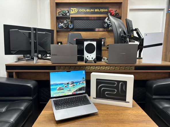 Apple MacBook Pro M3 16GB RAM 512GB SSD 14” Z1C8000K7 Uzay Grisi Notebook (İKİNCİ EL) ürün görseli 1