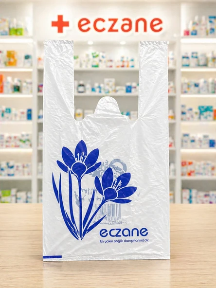 Eczane Poşeti 23x40 cm Orta Boy Bio Atlet (750 Adet) ürün görseli 1