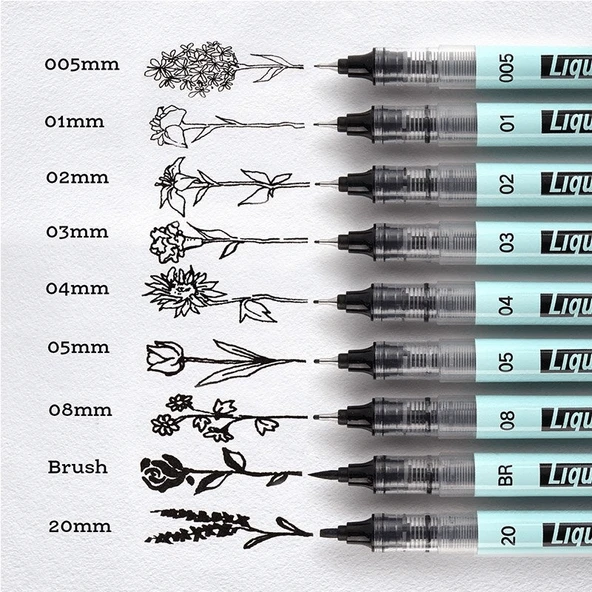 WRITECH LIQUID FINELINER BRUSH KALEM W-704 - Resim 3