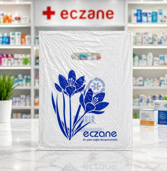 Eczane Poşeti 23x35 cm Orta Boy Bio El Geçme (1000 Adet) ürün görseli 1