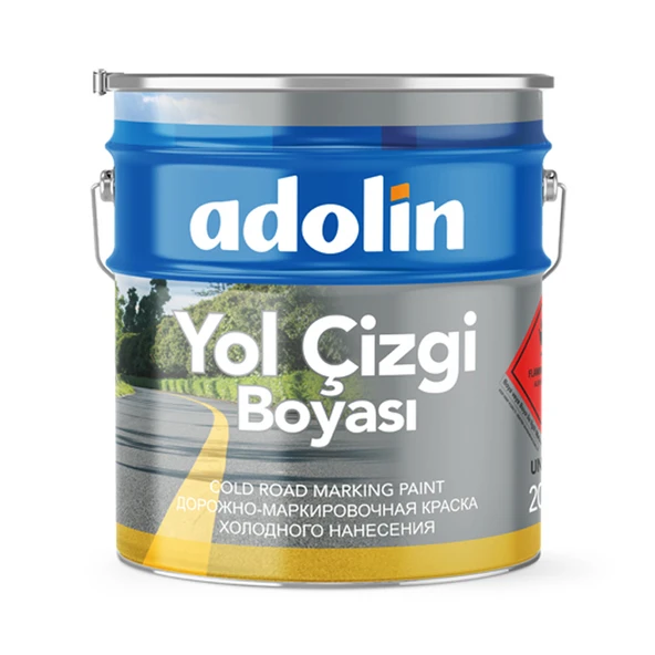 Adolin Florasan Soğuk Yol Çizgi Boyası RAL 1026 Sarı 875 mg - Yüksek Görünürlüklü ürün görseli 1