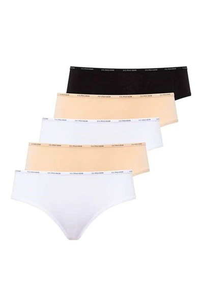 U.S. Polo Assn. Kadın Ten Çok Renkli Yüksek Bel 3'lü Slip Takım - Ten - ARSNO67F00P2-ZT ürün görseli 1