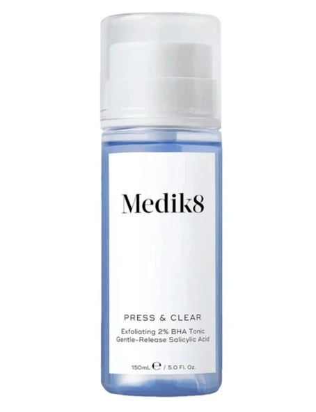 Medik8 Press&Clear-Exfoliating 2% BHA Clarifying Toner-Salicylic&Tranexamic Acid-Reduces Blemishes Blackheads&Oiliness - 150ml ürün görseli 1