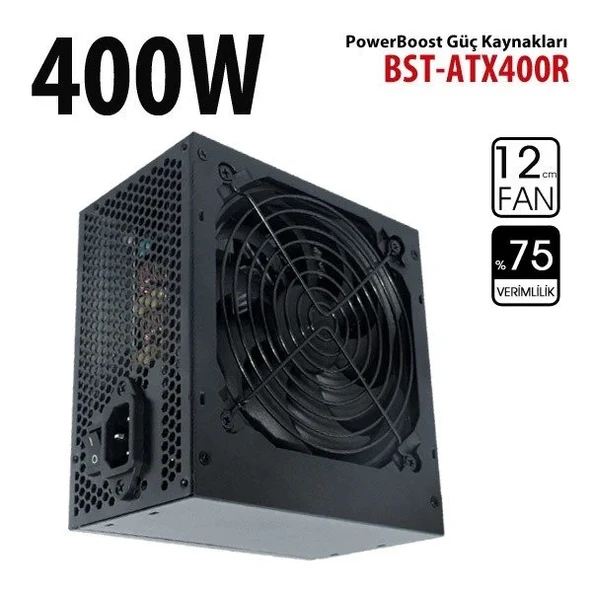 PowerBoost BST-ATX400R 400W 12cm Fanlı Power Supply ürün görseli 1