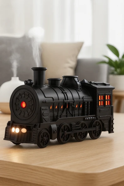 Dekoratif Tren Tasarımlı Buhar Makinesi – LED Işıklı Sessiz Nemlendirici & Difüzör ürün görseli 1