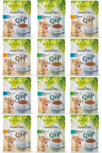 Gardenmix Karışık Kedi Çorbası 40gr - 12 Adet ürün görseli 1