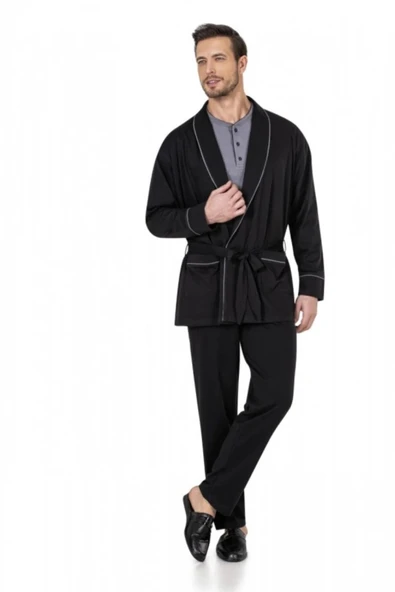 Pierre Cardin Erkek Damat Çeyiz Seti Kutulu 6'lı Pijama Takımı,Boxer,Çorap,Atlet Siyah Tkm - ARSNOERXKGPECH2020-SI ürün görseli 1