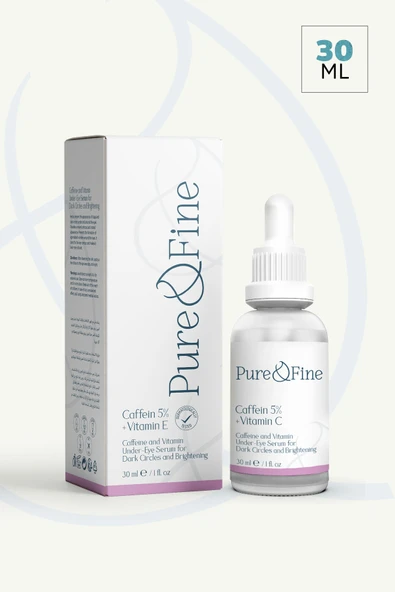 pure fine Morluk Giderici Aydınlatıcı Kafein + C Vitamini Göz Altı Serumu, Alkolsüz Kokusuz MRYDID.SER.A.R.S ürün görseli 1