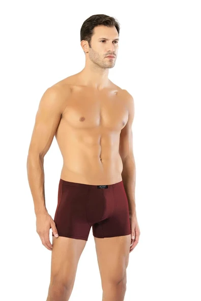 Arseno Erkek Penye Boxer Lastikli Renk - Bordo 6'lı Paket Büyük Beden - ARSNOKOKTAZ10O09BTL-BOR ürün görseli 1