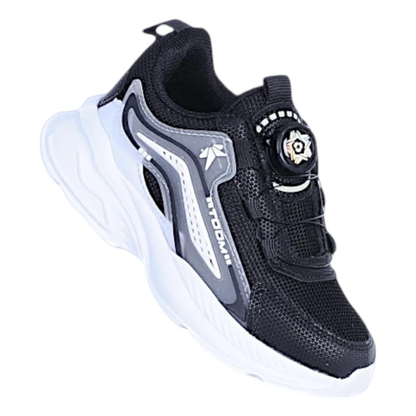 Toom 011 Siyah Akıllı Bağcıklı Erkek Çocuk Spor Ayakkabı ürün görseli 1