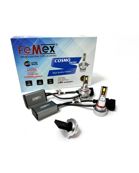 FEMEX BMW 5 Serisi E60 2003-2007 SİS FAR LED AMPUL HB4 9006 COSMO MİNİ ürün görseli 1