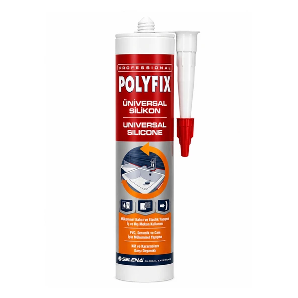 Üniversal Silikon Siyah 280 GR Pencere Kapı Banyo PVC ve Ahşap Yüksek Esnek Silikon ürün görseli 1