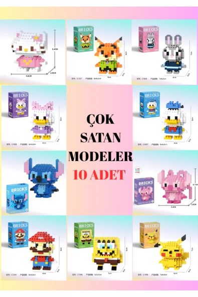EN 10 MODEL BRİCKS-BLOK SETİ (Koleksiyona Özel) ürün görseli 1
