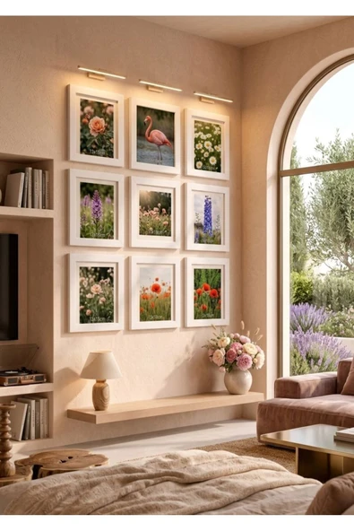 Modern Dekor Beyaz Çerçeve - 9 Adet 13x18 cm ürün görseli 1