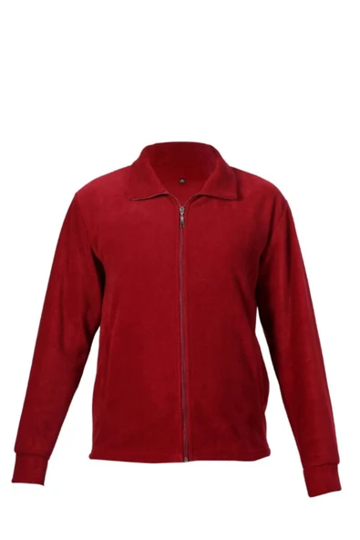 Arseno Unisex Bordo Fermuarlı Dik Yaka Polar Mont - Bordo - ARSNOUMXTPZOLBAR-BOR ürün görseli 1