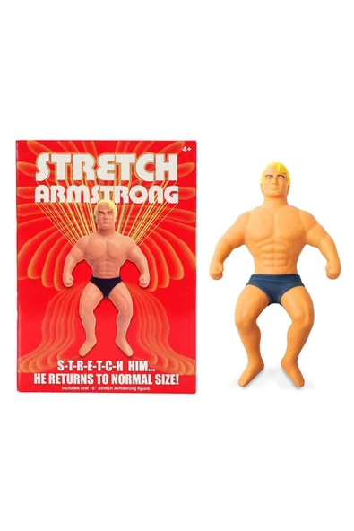 Stretch Armstrong Retro Figür – Esnetilebilir Oyuncak Kahraman, 25 cm ürün görseli 1