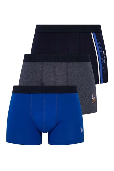 U.S. Polo Assn. Erkek 3'lü Kutulu Boxer - Çoklu Renk - ARSNO80G30R7C ürün görseli 1