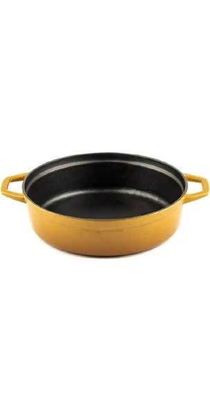 Hosse Demir Döküm Karnıyarık Tenceresi 28 cm Sarı HSYKT28SARI ürün görseli 1