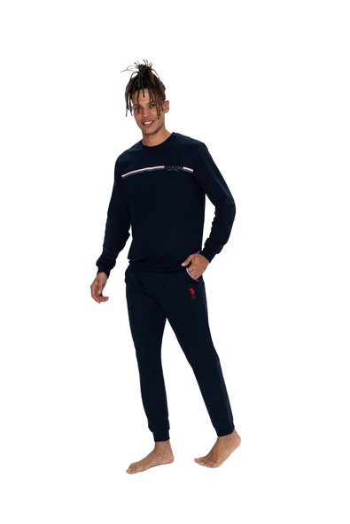 U.S. Polo Assn. Erkek Lastik Paça Çeyizlik Kutulu Pijama Takımı - ARSNO18M92D1U ürün görseli 1