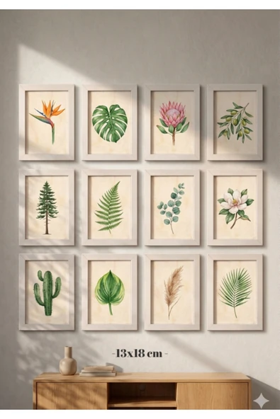 Modern Dekor Beyaz Çerçeve - 9 Adet 13x18 cm ürün görseli 1