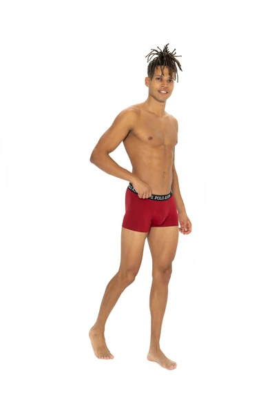 U.S. Polo Assn. Erkek Siyah - Bordo - Baskılı 3 Lü Kutulu Boxer - Çoklu Renk - ARSNO80K52Z8O ürün görseli 1