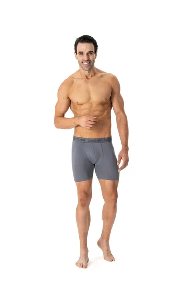 U.S. Polo Assn. Erkek Siyah-Gri-Antrasit Kutulu 3 lü Boxer - Çoklu Renk - ARSNO80E51N7W ürün görseli 1