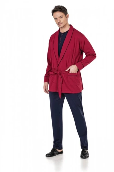 Pierre Cardin Erkek Damat Çeyiz Seti Kutulu 6'lı Pijama Takımı,Boxer,Çorap,Atlet Bordo - ARSNOERCKGZECW2020-BRD ürün görseli 1