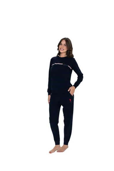 U.S. Polo Assn. Kadın Antrasit Mlnj. Kutulu Çeyizlik Pijama Takımı - ARSNO20T11R1P ürün görseli 1