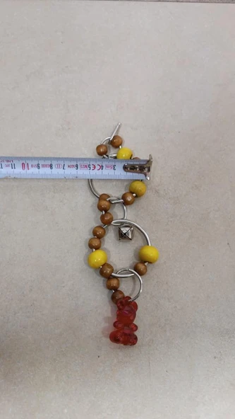 Netx  Muhabbet Kuş Oyuncak 2 Halka Ayıcıklı 18x5cm Muhabbet ve Paraket için uygundur ürün görseli 1