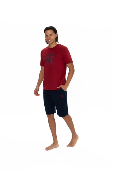 U.S. Polo Assn. Erkek Bisiklet Yaka %100 Pamuk Ev Giyim - ARSNO18L88B4R ürün görseli 1