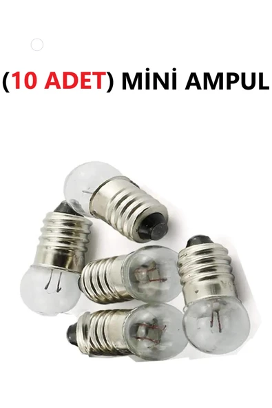 TİFOYS (10 ADET ) Mini Ampul, Deney Setleri için, 2,5 V, Sarı Ampul, Lamba, Elektrik Devresi ürün görseli 1