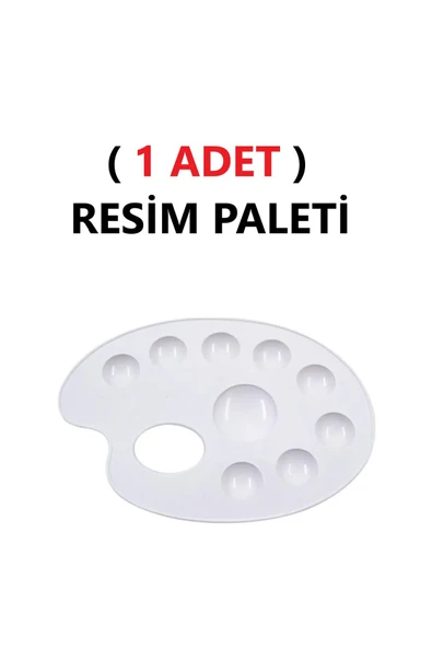 TİFOYS Resim Boya Paleti - Plastik Palet, Okul Ressam Paleti - 20 cm - 9 Göz ürün görseli 1