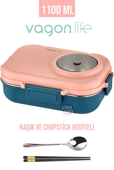 1100 ML Çorba Kaseli-Metal Kaşıklı Paslanmaz Çelik Bento Lunch Box Yeni Nesil Sefer Tası-f ürün görseli 1