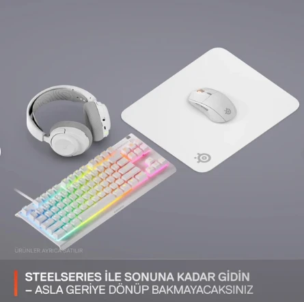 (OUTLET) SteelSeries QcK Medium Gaming Oyun Mousepad - Beyaz - Resim 2