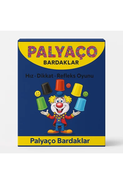 TİFOYS Palyaço Bardaklar Zil Oyunu – Hız, Dikkat ve Refleks Geliştirici Kutu Oyunu ürün görseli 1