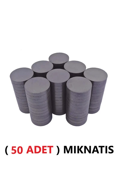 TİFOYS ( 50 Adet ) Magnet Deliksiz Mıknatıs Yuvarlak D 17 X 3 Mm ürün görseli 1