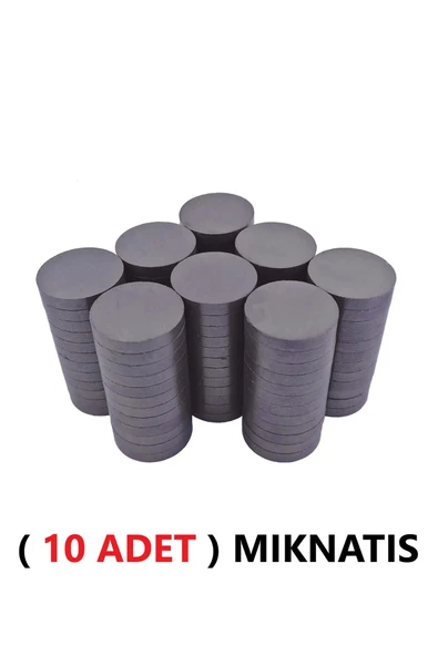 TİFOYS ( 10 Adet ) Magnet Deliksiz Mıknatıs Yuvarlak D 17 X 3 Mm ürün görseli 1