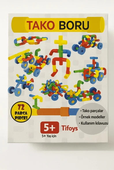 TİFOYS Tako Boru Yapı Oyunu – Eğitici Yaratıcılık Geliştirici Bağlantı Oyuncak ürün görseli 1