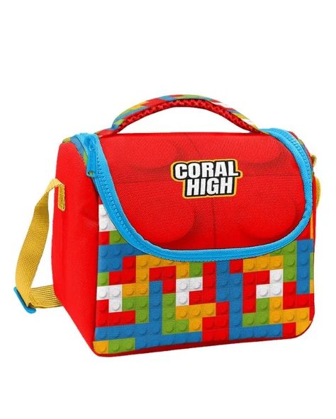 Coral High Renkli Blok Desenli Thermo Beslenme Çantası 11791 ürün görseli 1