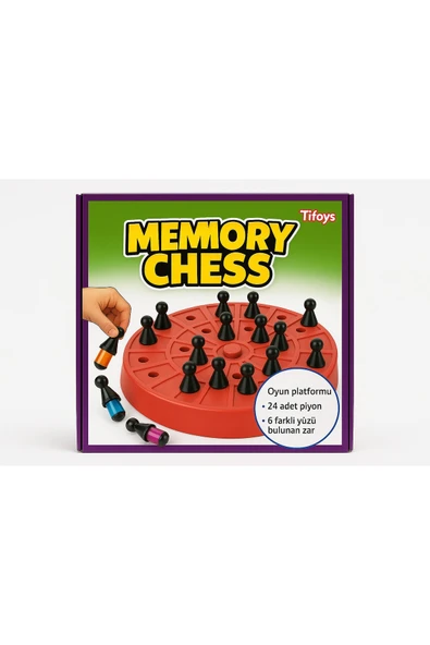 TİFOYS Memory Chess Zeka Oyunu – Çocuk Eğitici Hafıza Geliştirici Renk Eşleştirme ürün görseli 1