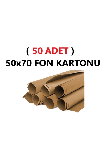 TİFOYS ( 50 Adet ) 50x70 Cm Kahverengi Renkli Fon Kartonu Rulo Canlı Renk Büyük Boy Anaokulu Kreş Okul ürün görseli 1