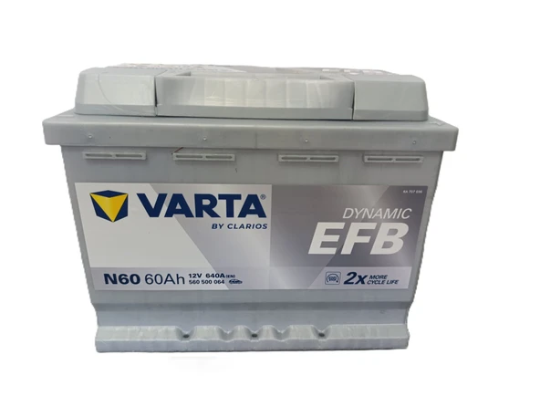 VARTA 60 AH. 640A (EN) START STOP EFB (ÜRETİM TARİHİ:2026) ürün görseli 1