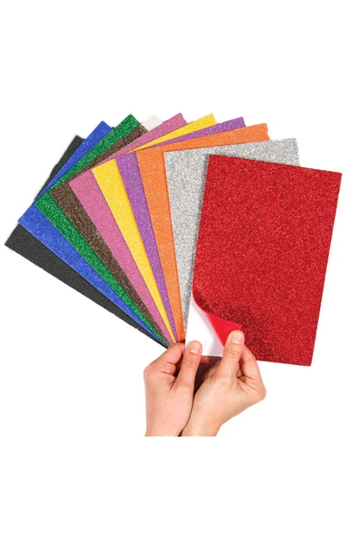 TİFOYS Simli Yapışkanlı Eva A4 Boyutunda 20x30 Cm ürün görseli 1