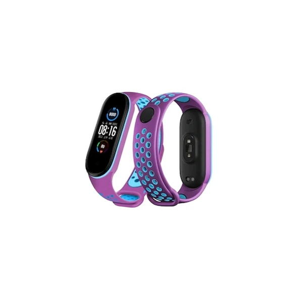 Mi Band 4 Spor Delikli Kordon (saat Değildir) - Mor-mi ürün görseli 1
