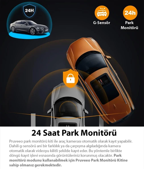 PRUVEEO D30 WI-FI 4K ARAC KAMERASI - Resim 4
