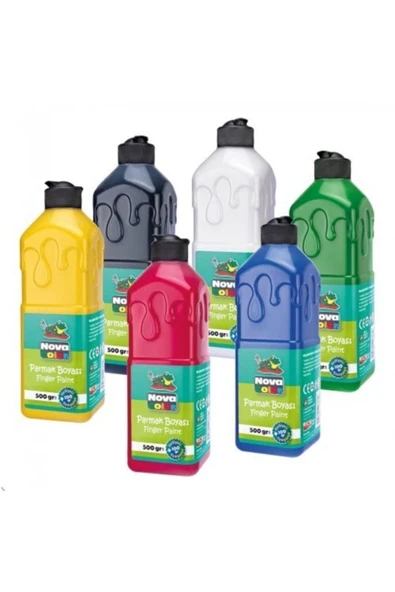 Nova Color Parmak Boya Seti - 6 Renk X 500gr ürün görseli 1